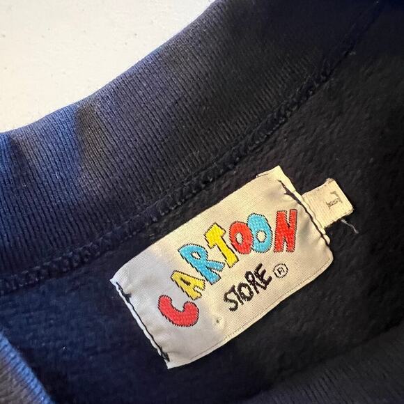 Looney Tunes Vintage Blue Cotton Embroidered Pullover Sweater Size Large - Picture 6 of 13